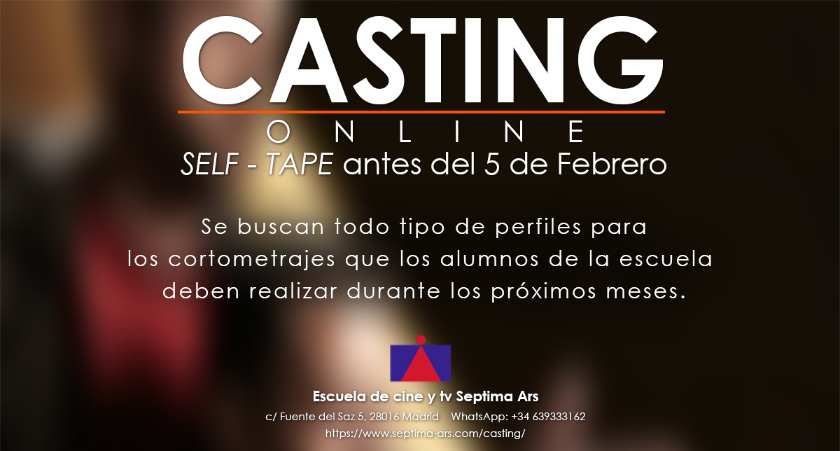 Casting para los Cortometrajes de la Escuela de Cine y TV Septima Ars