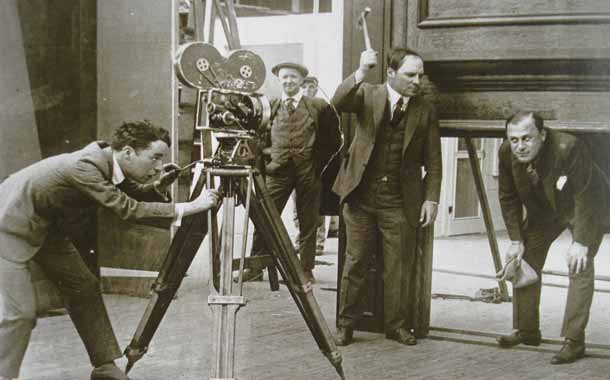 Pioneros del cine rodando